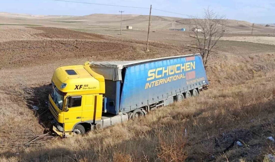 Kırıkkale'de, V.K. (48) idaresindeki bir tır D200 karayolu üzerinde kontrolden