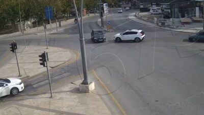 Denizli’de kırmızı ışık ihlali yapan bir sürücüye, İl Emniyet Müdürlüğü