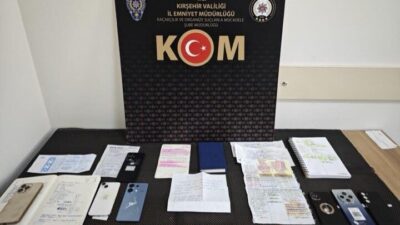 Kırşehir'de, tefecilik ve dolandırıcılık suçlarına yönelik yapılan operasyonda 9 adreste