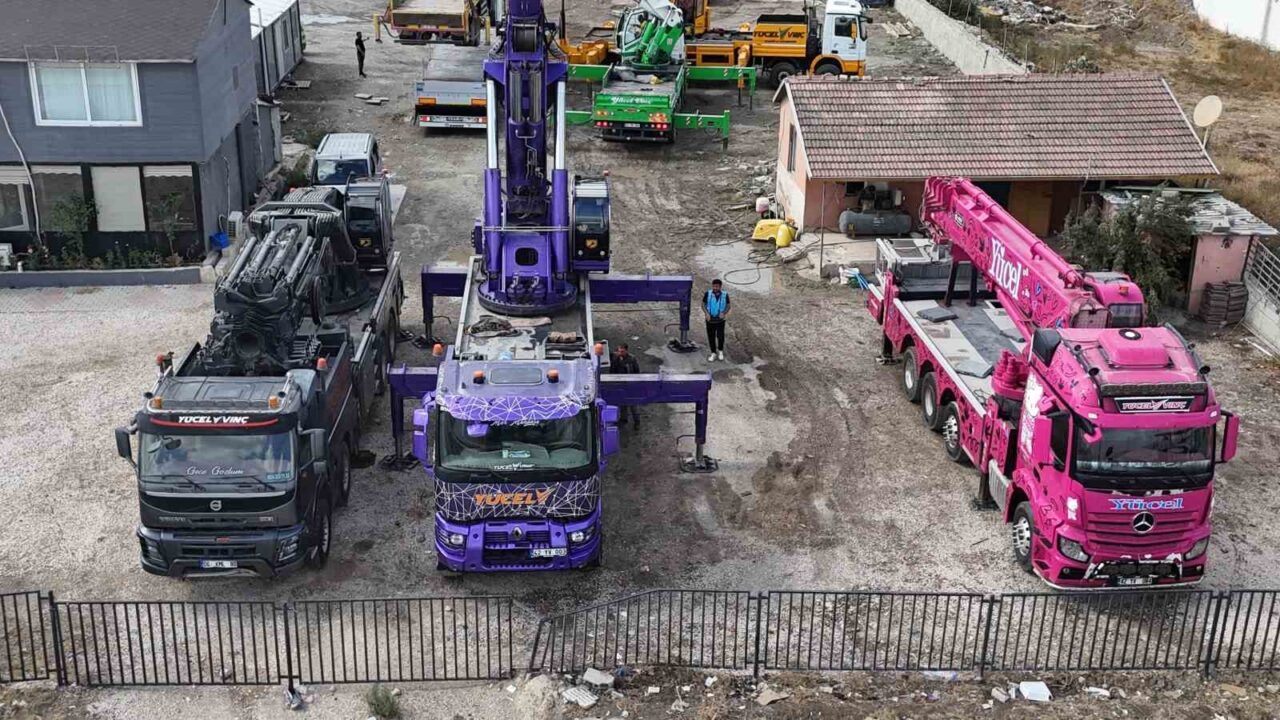 Hatay'da vinç hizmeti sunan Kamil Yücel, kızının sözleri üzerine inşaat