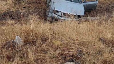 Kayseri'nin Tomarza ilçesinde, direksiyon hakimiyetini kaybeden bir sürücünün aracı boş