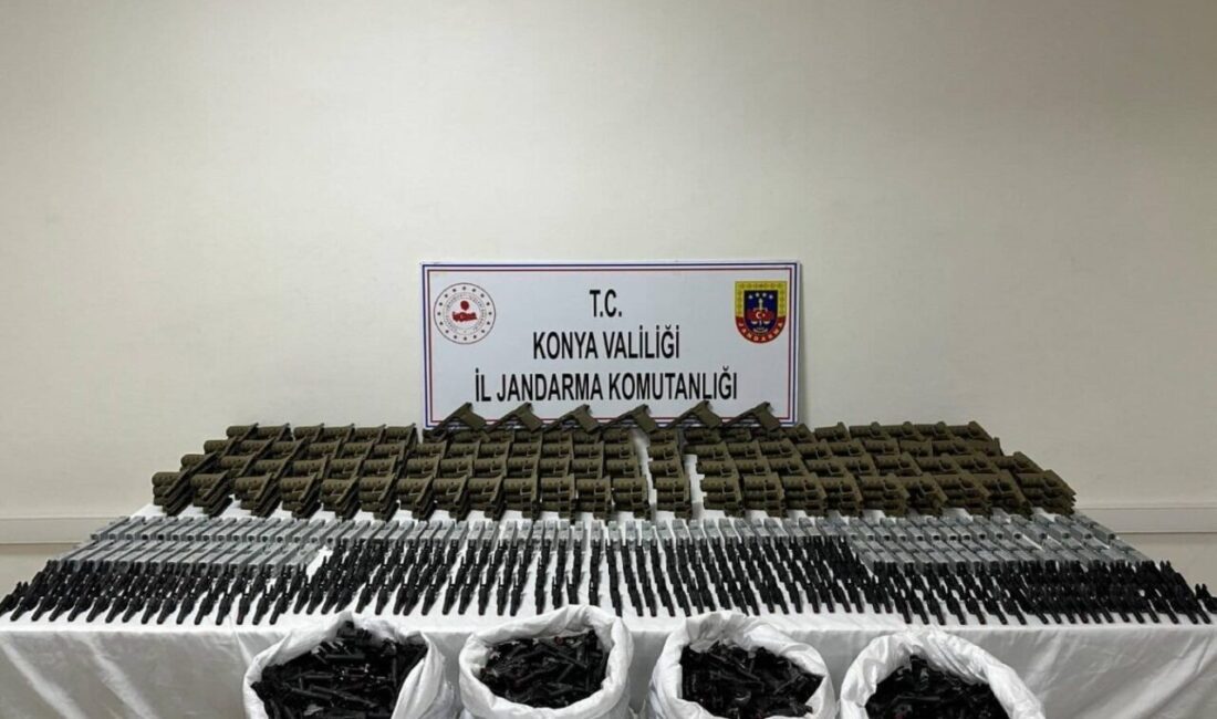 Konya'nın Beyşehir ilçesinde jandarma ekipleri, düzenlediği operasyonla yasa dışı silah