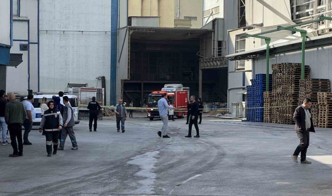 Konya'nın Karatay ilçesindeki Meram Un Fabrikası'nda gaz sıkışması nedeniyle çıkan