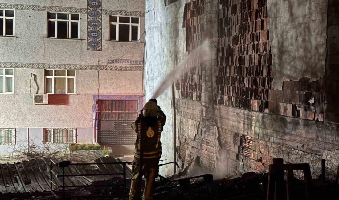 Küçükçekmece'de bir geri dönüşüm tesisinde çıkan yangında hasar büyük oldu