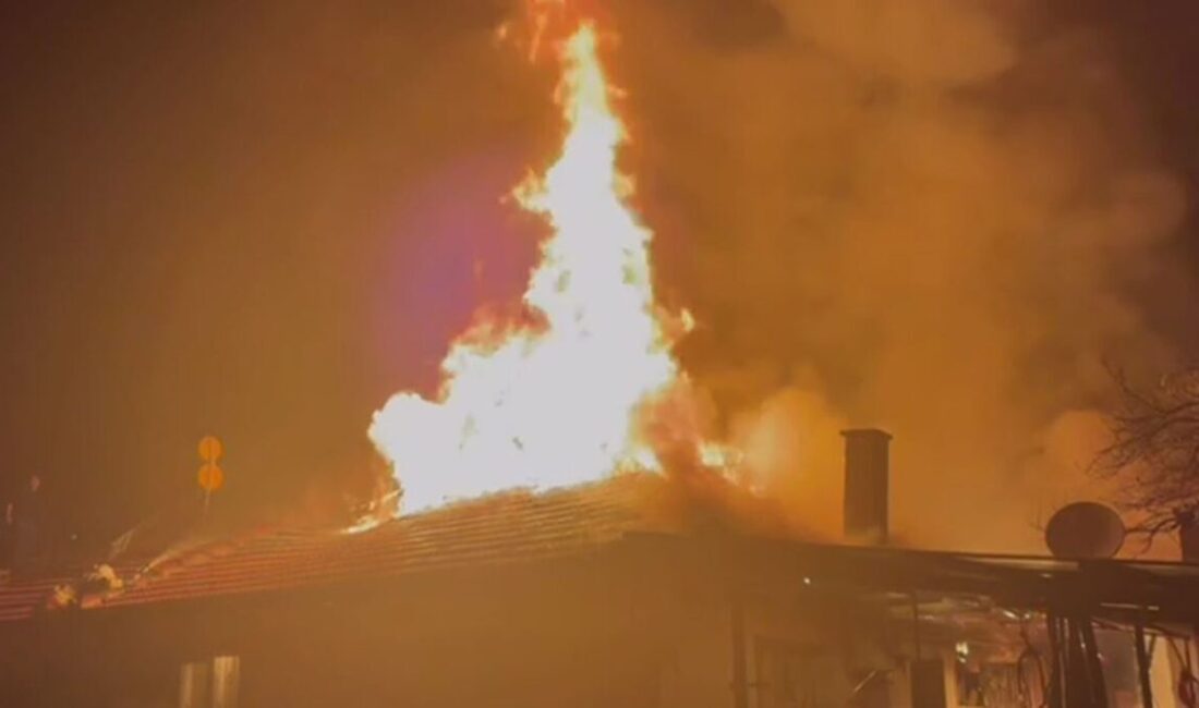 Manisa'nın Kula ilçesinde, Bey Mahallesi'nde bir evde çıkan yangında, ev