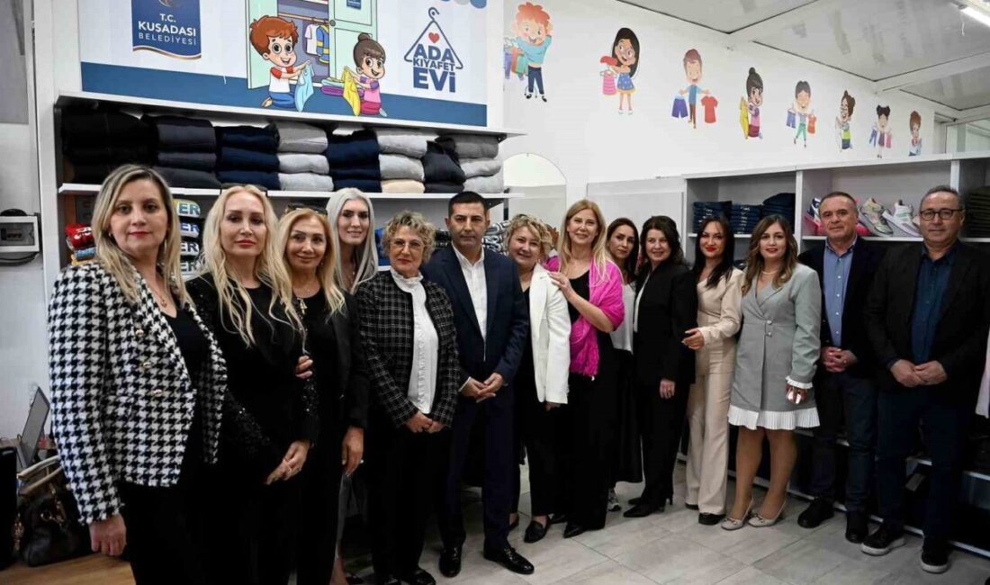 Kuşadası’nda İhtiyaç Sahibi Ailelerin Çocukları İçin Ücretsiz Giysi Sağlayan ‘Ada Kıyafet Evi’ Açıldı Kuşadası'nda, Başkan Ömer Günel'in katılımıyla ihtiyaç sahibi ailelerin 3-12 yaş