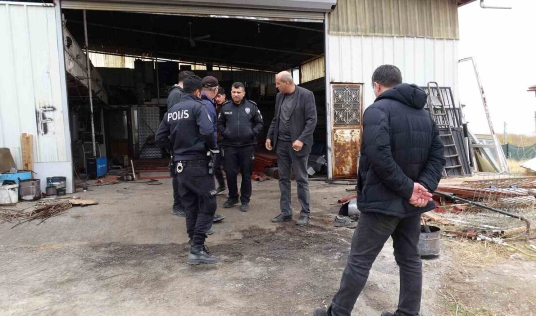 Malatya'nın Battalgazi ilçesinde bir demir doğrama atölyesinde staj yapan S.Y.K.