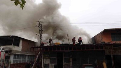 Malatya'nın Yeşilyurt ilçesindeki Küçük Sanayi Sitesi'nde bir kaporta atölyesinde çıkan
