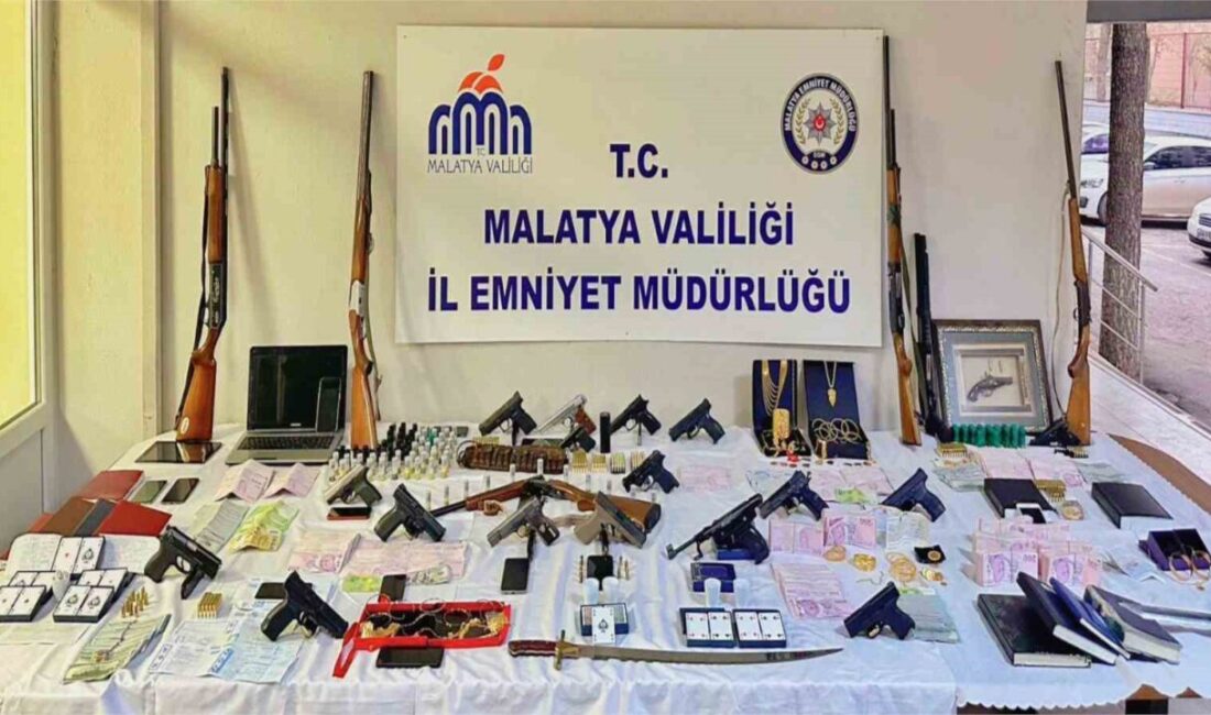 Malatya'da düzenlenen operasyonda, "yağma tefecilik ve kumar oynanması için yer