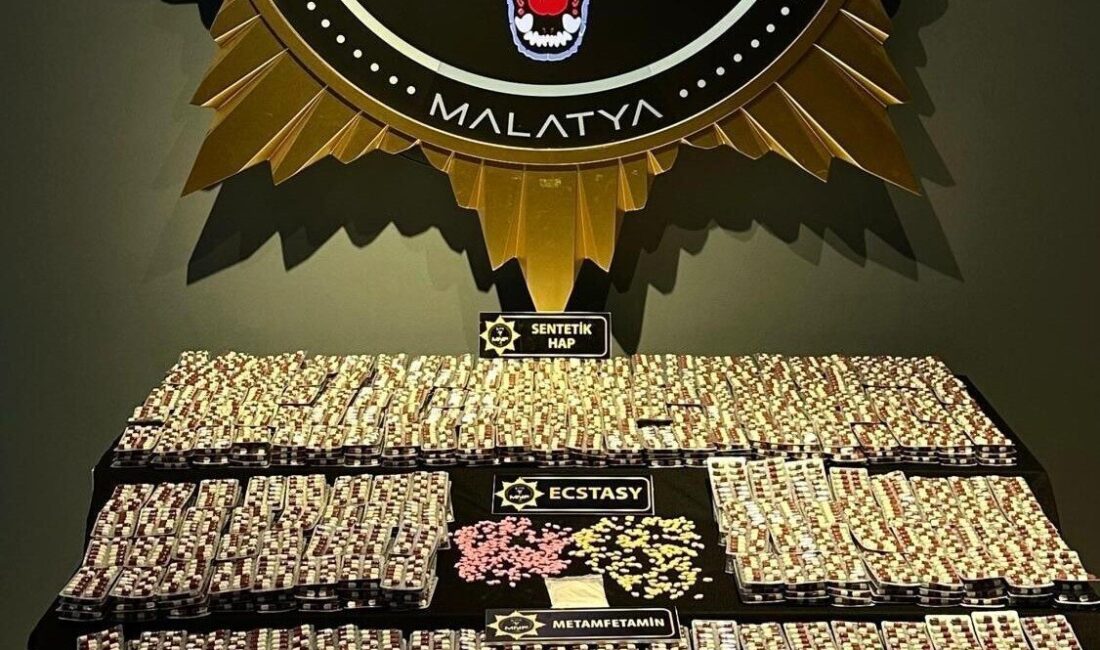 Malatya'da Narkotik Suçlarla Mücadele ekipleri, sokak satıcılarına yönelik düzenlenen operasyonda