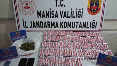 Manisa'nın Salihli ilçesinde düzenlenen jandarma operasyonunda, Gaziler Mahallesi'ndeki bir evde