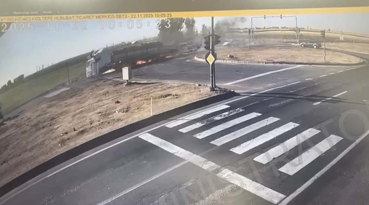 Mardin’in Kızıltepe ilçesinde bir trafik kazası meydana geldi. İki tır