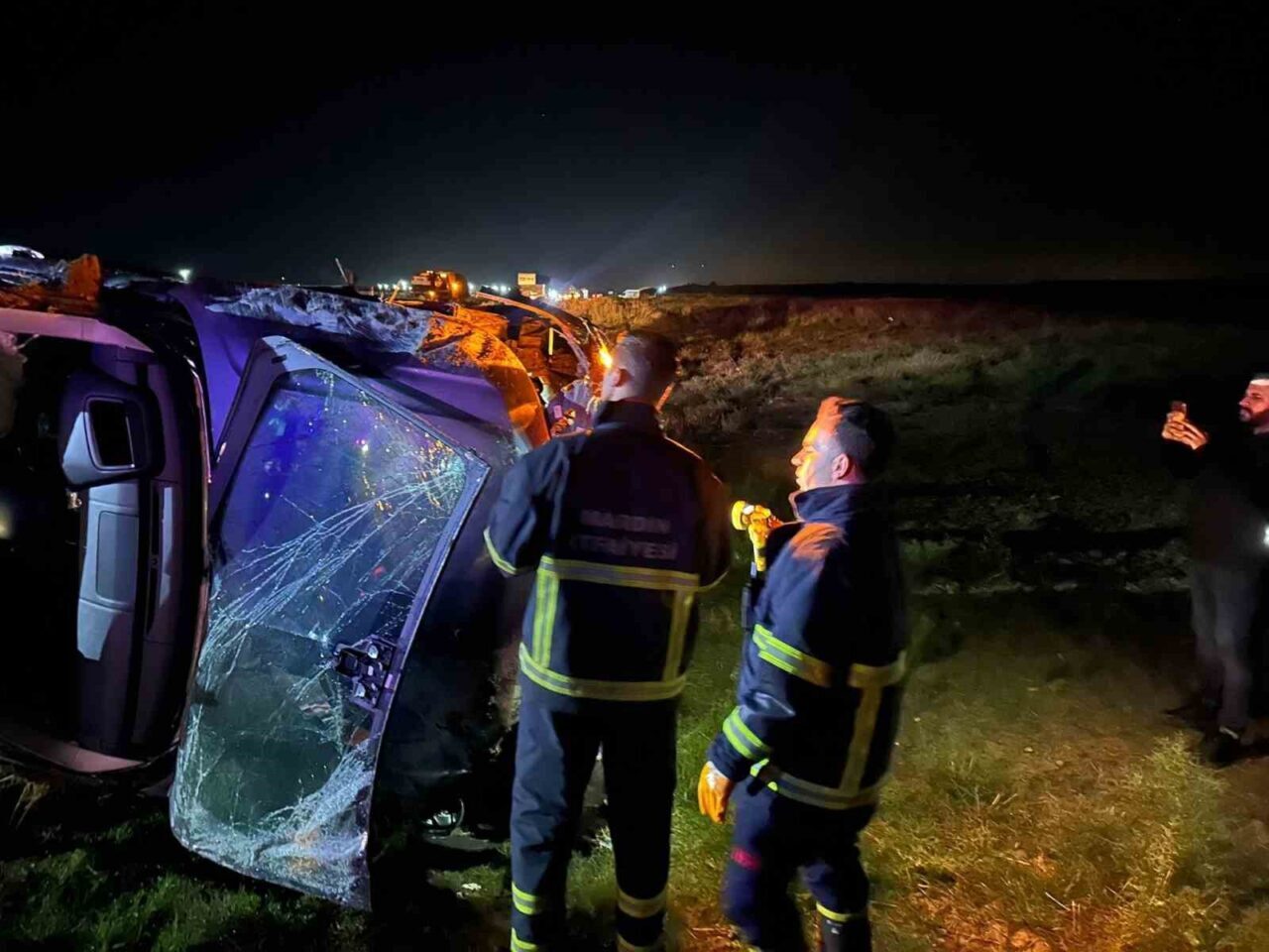 Mardin'de kontrolünü kaybeden bir cipin şarampole devrilmesi sonucu D.I., G.I.,