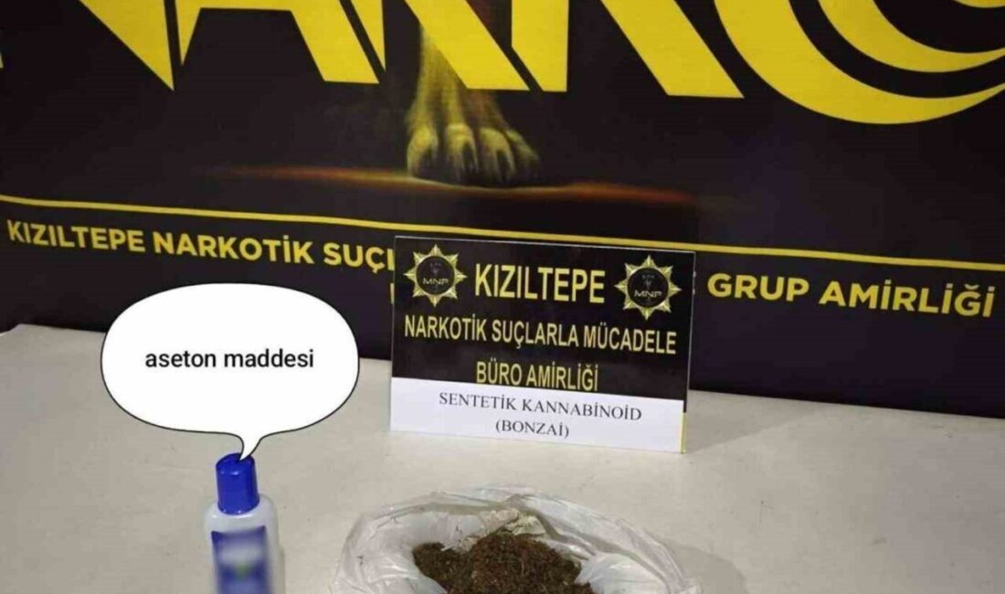 Mardin'in Derik ve Kızıltepe ilçelerinde uyuşturucu operasyonu gerçekleştiren polis, 3