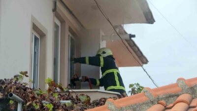 Muğla'nın Menteşe ilçesindeki Ortaköy Mahallesi'nde bir evin üst katında çıkan