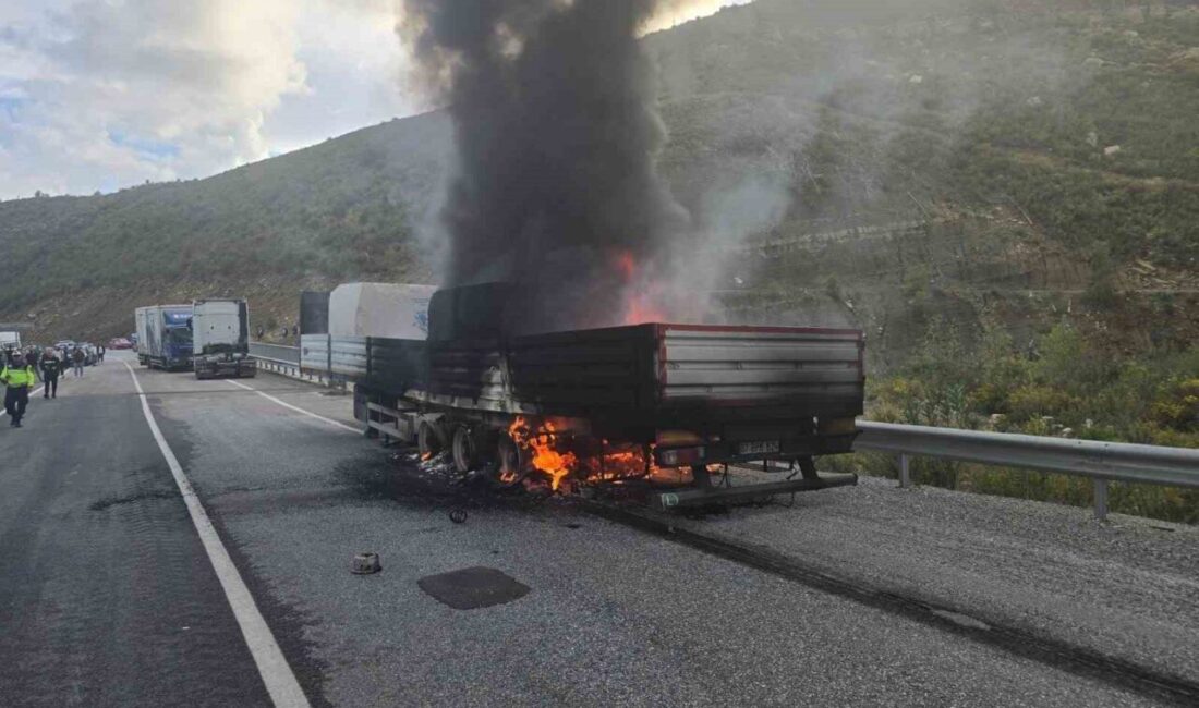 Konya-Antalya D-687 karayolunda, tır sürücüsü Ufuk A.’nın dorse kısmında meydana