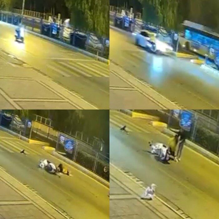 Mersin'in Yenişehir ilçesinde meydana gelen motosiklet kazasında kadın sürücü hafif