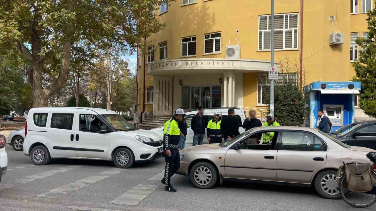 Mersin'den çaldığı otomobil ile Karaman'a giden R.C., polis tarafından şehir