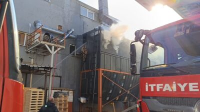 Bursa'nın İnegöl ilçesindeki bir mobilya fabrikasında çıkan yangında 30 yaşındaki