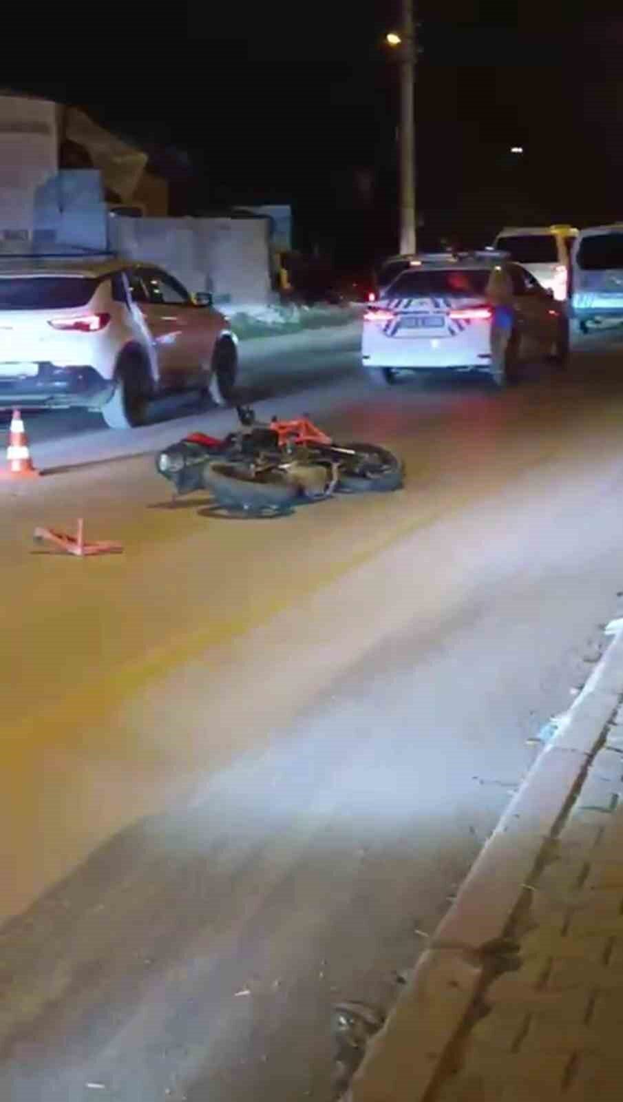 Hatay'ın Dörtyol ilçesinde, 20 yaşındaki Cafer Uğur Talay'ın kullandığı motosiklet,