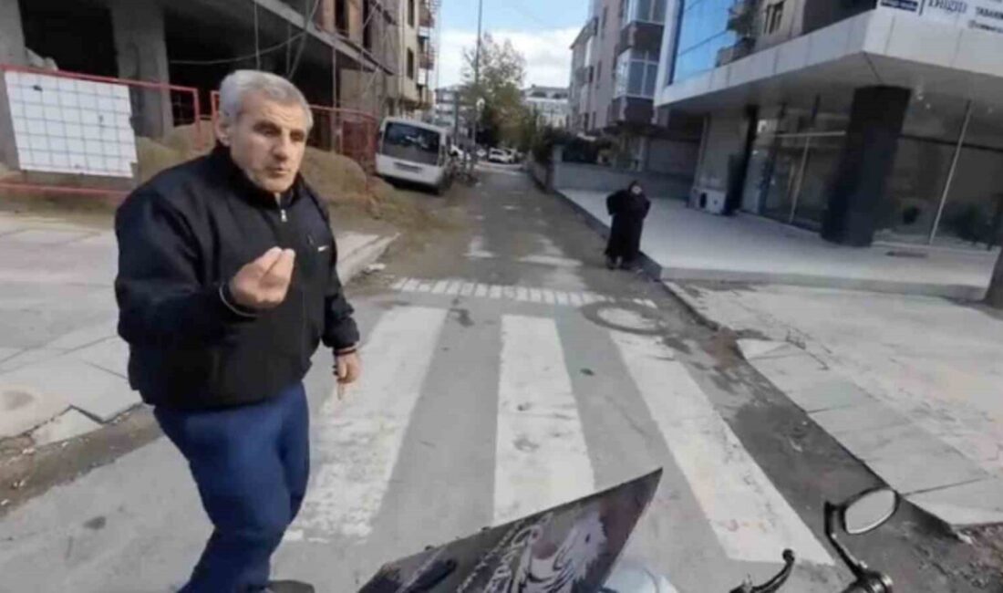 Çerkezköy'de bir motosiklet sürücüsü ile yaya arasında yaya geçidinde yaşanan