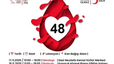 Muğla Büyükşehir Belediyesi, Kızılay'ın kan ihtiyacına yönelik 17-21 Kasım tarihlerinde