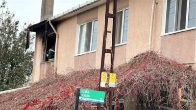 Tekirdağ'ın Muratlı ilçesinde bir evde meydana gelen soba kaynaklı yangında,