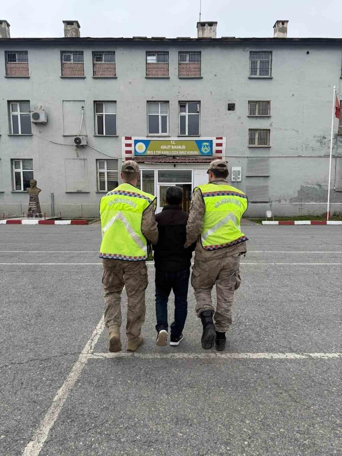 Muş'ta, 5 yıl kesinleşmiş hapis cezası olan İ.A. jandarma ekipleri