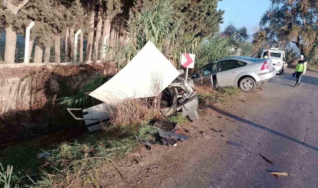 İzmir’in Ödemiş ilçesinde, hatalı sollama sonucu meydana gelen trafik kazasında