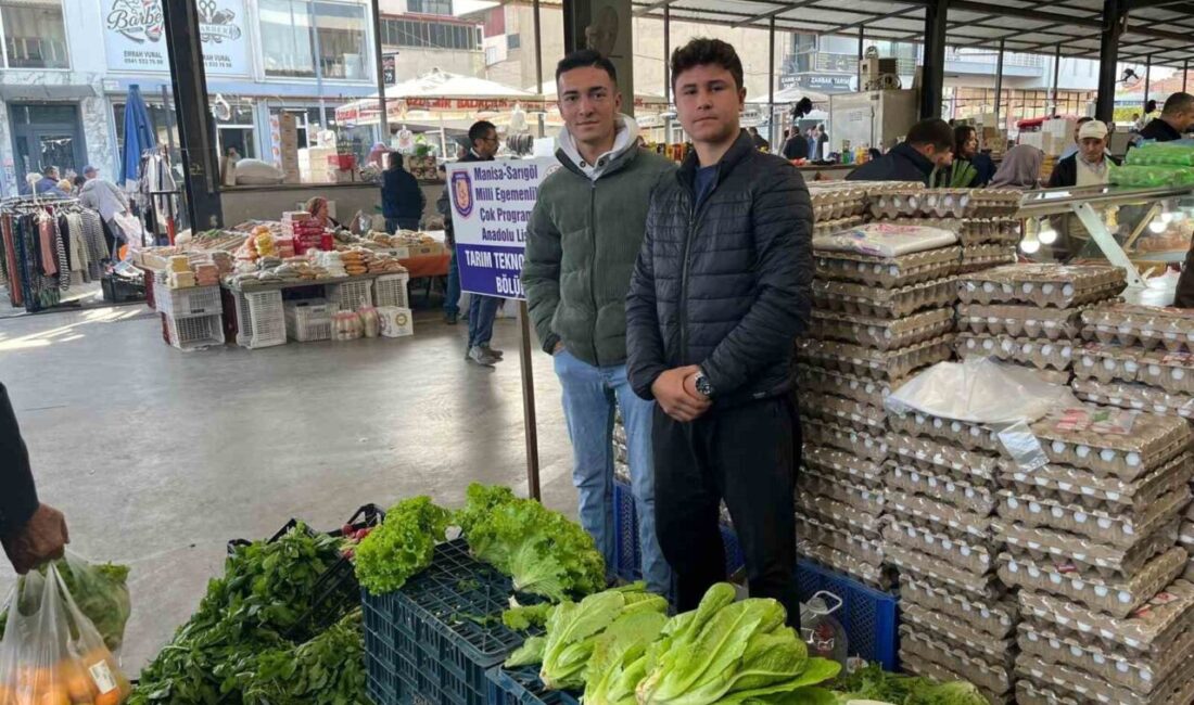 Sarıgöl Lisesi Öğrencileri Kendi Yetiştirdikleri Kışlık Sebzeleri Pazarda Satışa Sunuyor Sarıgöl Milli Egemenlik Çok Programlı Anadolu Lisesi Tarım Teknolojileri Bölümü