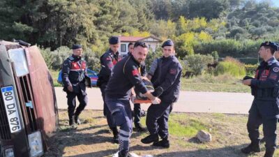 Osmaniye'nin Düziçi ilçesinde bir otomobil, kontrolden çıkarak refüje çarptı ve