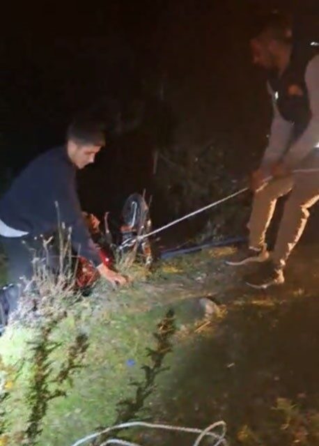 Osmaniye’nin Düziçi ilçesinde Atilla Karkın'ın motosikleti, kontrolden çıkarak bir uçuruma
