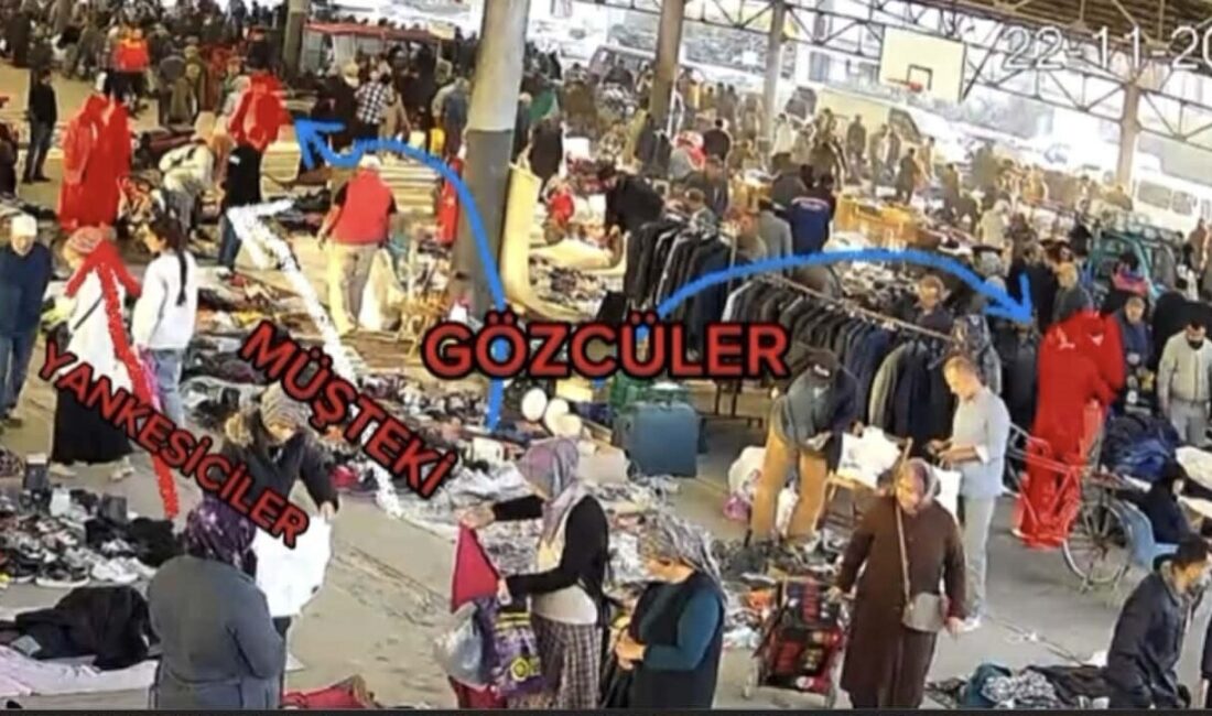 Osmaniye'de Salı Pazarı'nda yankesicilikle cep telefonları çalan 5 kişi, gizli