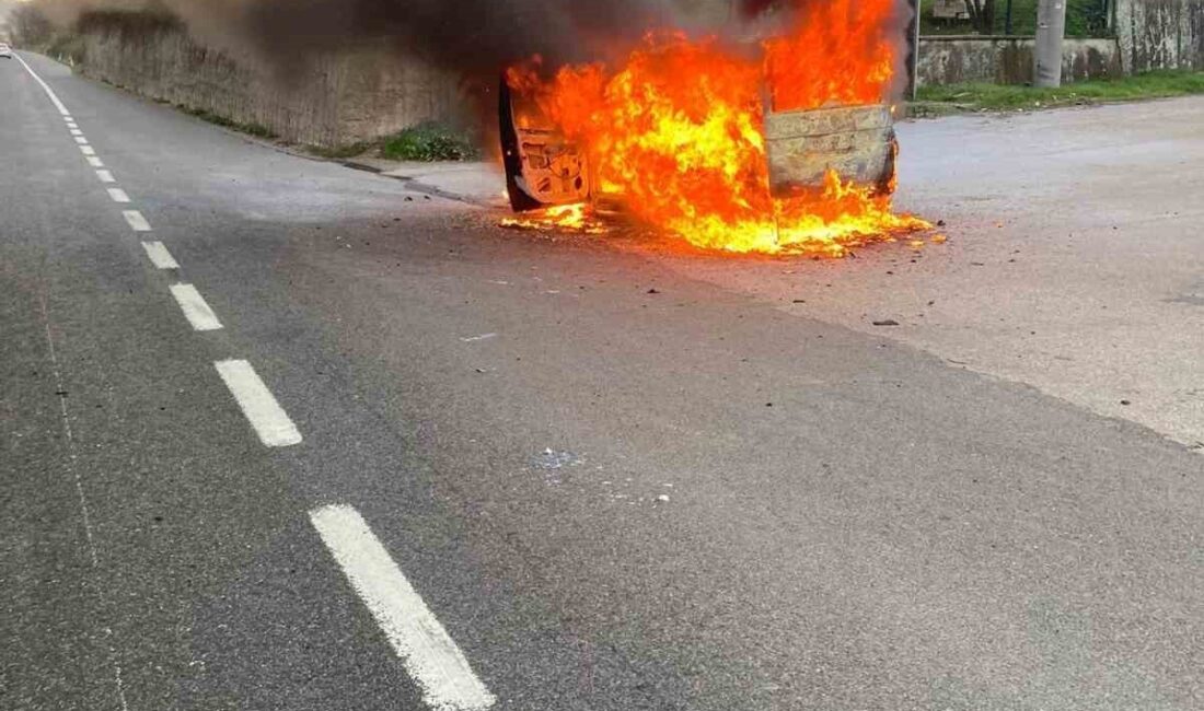 Bursa'nın İnegöl ilçesinde E.S. (61) yönetimindeki otomobil, motor kısmından duman