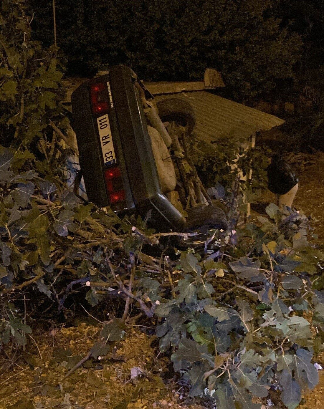 Mersin'in Silifke ilçesinde Mahmut Besim Uğuz yönetimindeki otomobil, yoldan çıkarak