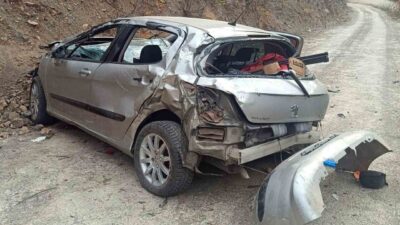 Gümüşhane'nin Kürtün ilçesinde Mürsel Y. (28) yönetimindeki otomobil, 150 metrelik