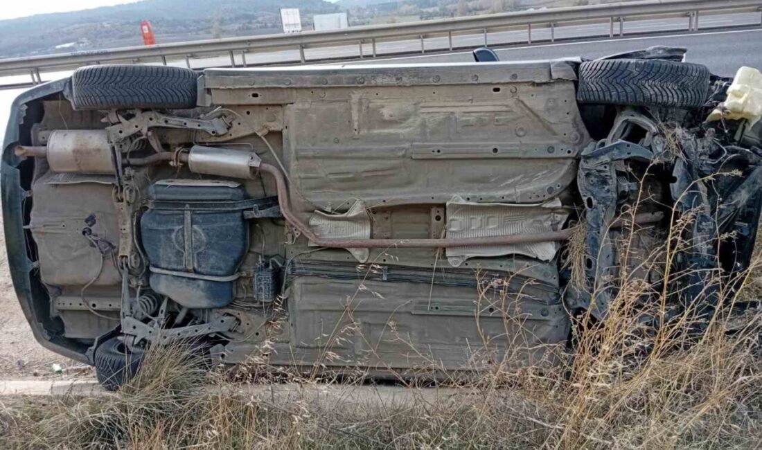 Bilecik’in Bozüyük ilçesinde İ.E. yönetimindeki otomobil, sürücünün kontrolü kaybetmesi sonucu