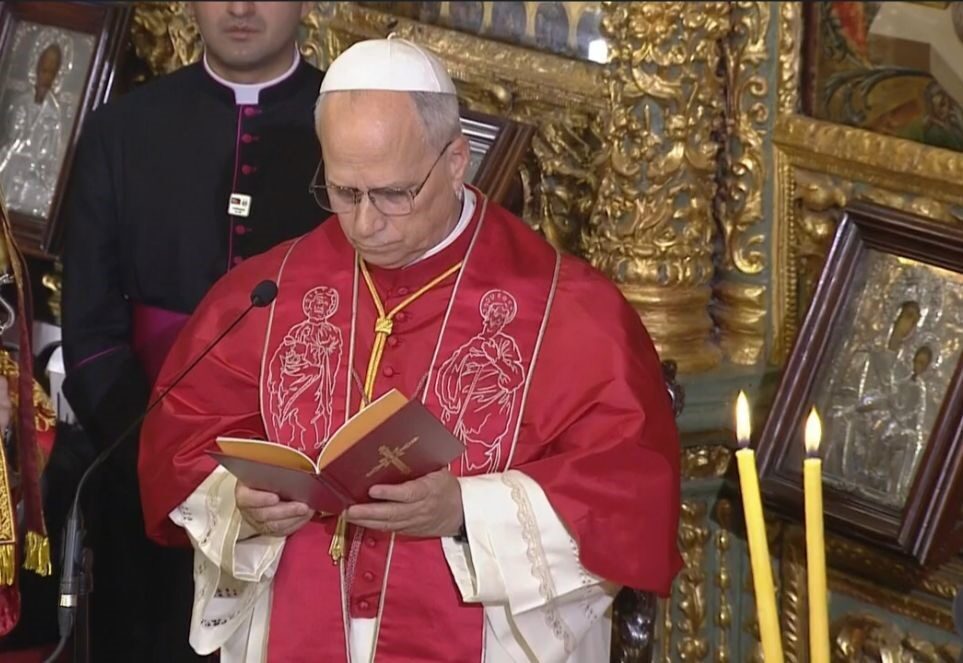 Papa 14. Leo, Türkiye ziyareti kapsamında İstanbul'daki Fener Rum Patrikhanesi'ni