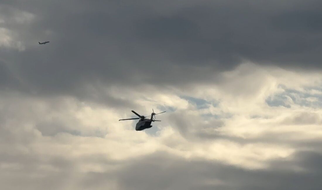 Papa 14. Leo'u taşıyan helikopter, Atatürk Havalimanı'ndan kalkarak İznik'e gitti.