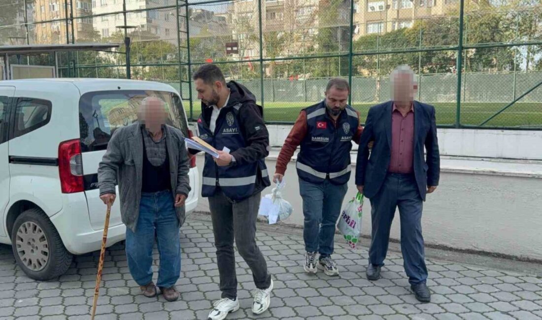 Samsun'da bir parkta uygunsuz davranışları nedeniyle gözaltına alınan İ.O. (82)