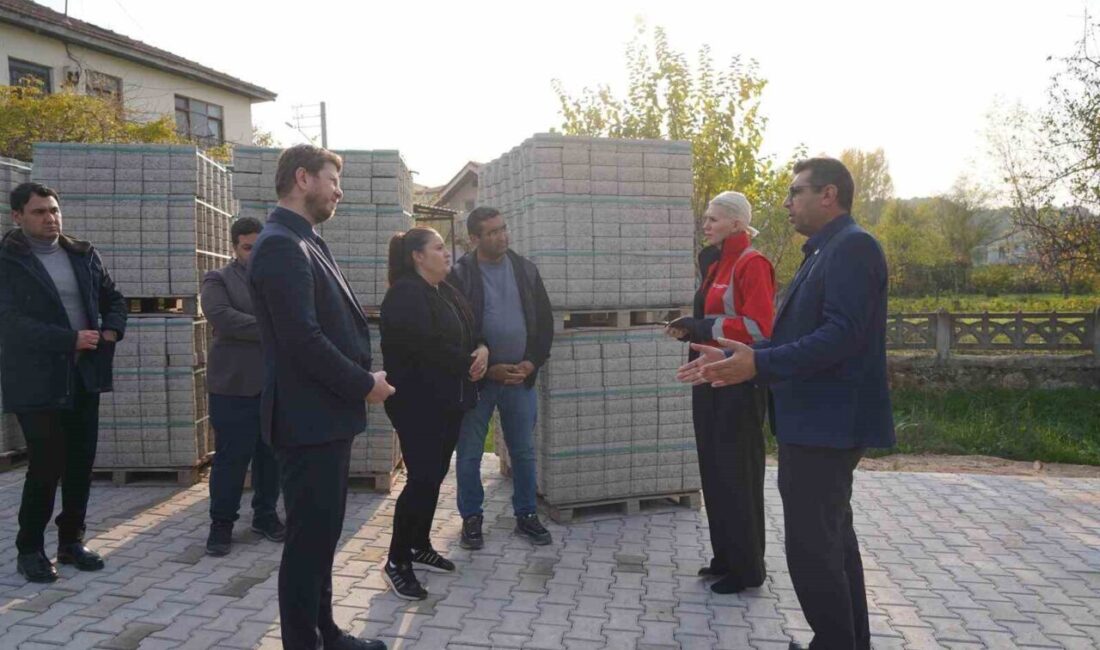 Bilecik Belediye Başkanı Melek Mızrak Subaşı, Pelitözü Mahallesi'ndeki kilit parke