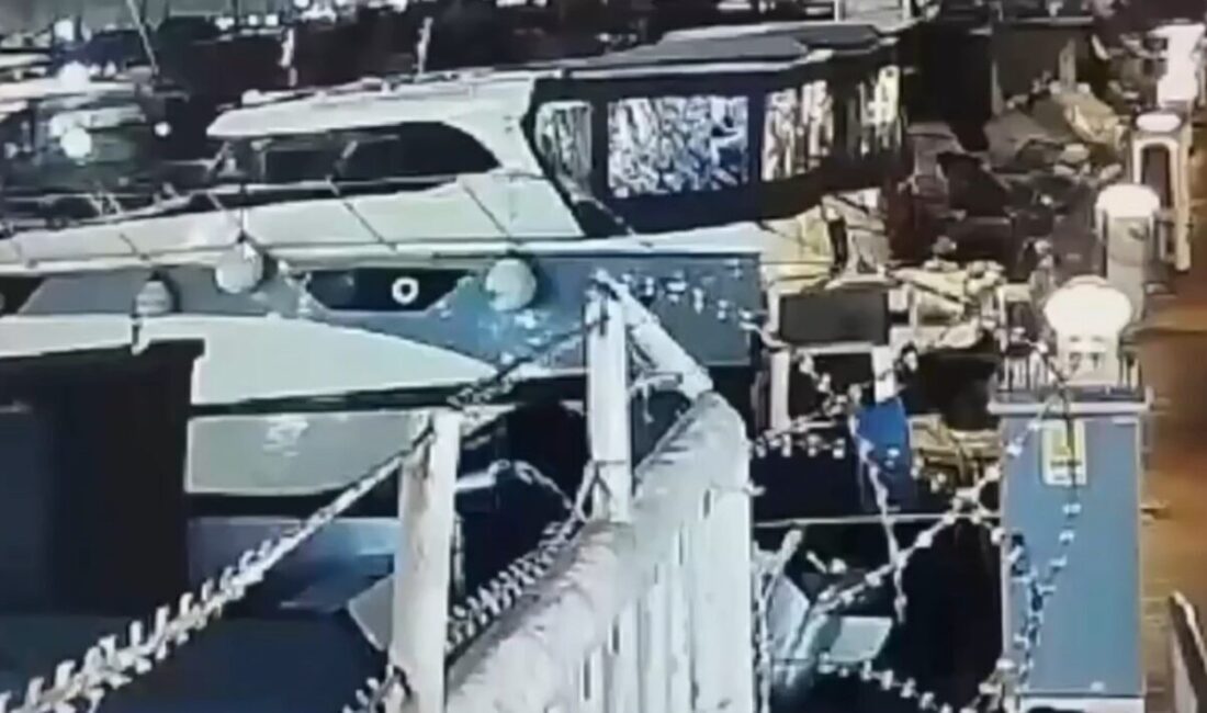 Pendik Marina'da 16 Kasım'da meydana gelen kazada, tekne halatının kopması