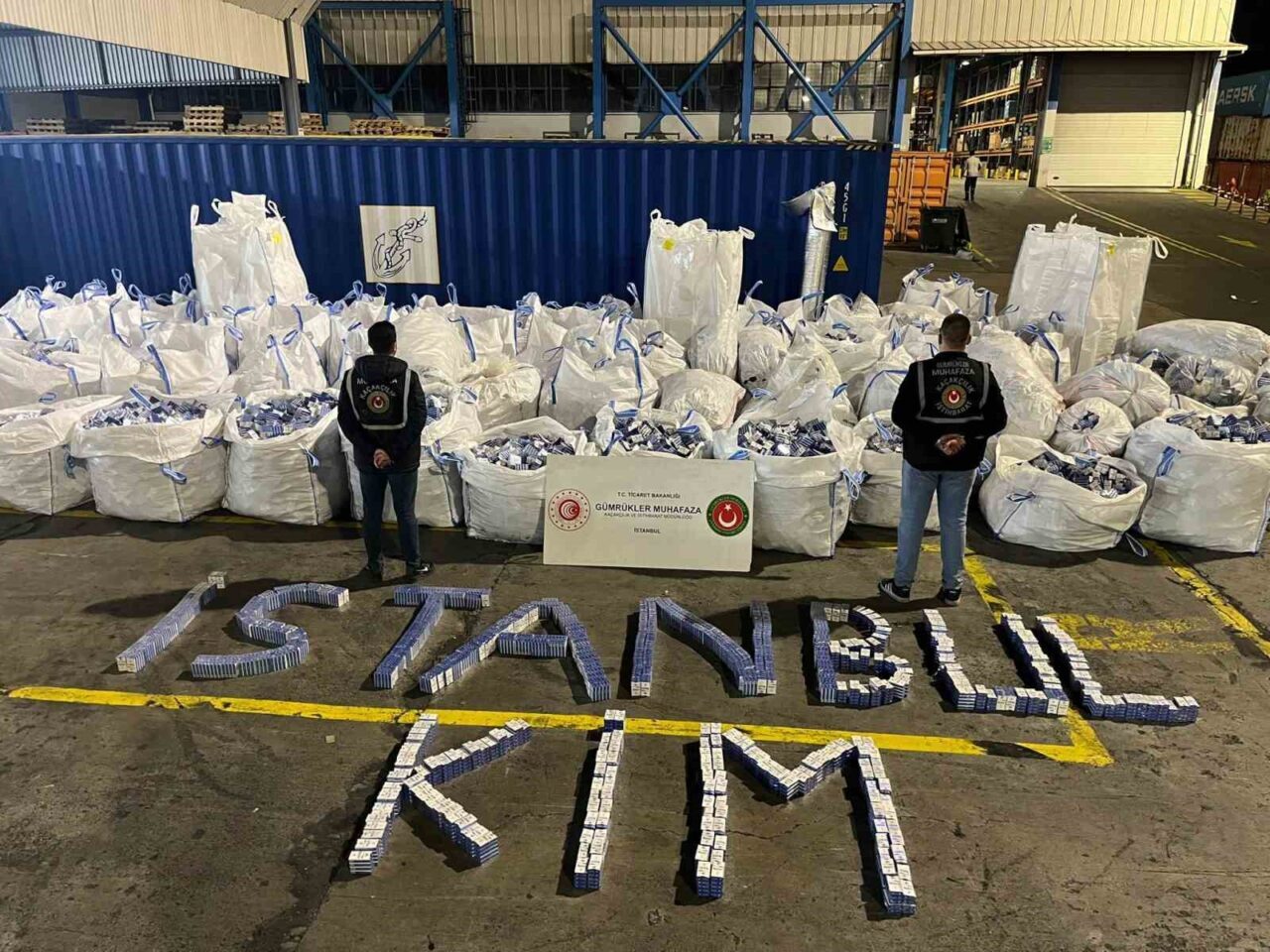 Ticaret Bakanlığı'nın Gümrükler Muhafaza Genel Müdürlüğü, Ambarlı Gümrük Limanı'nda yaptığı