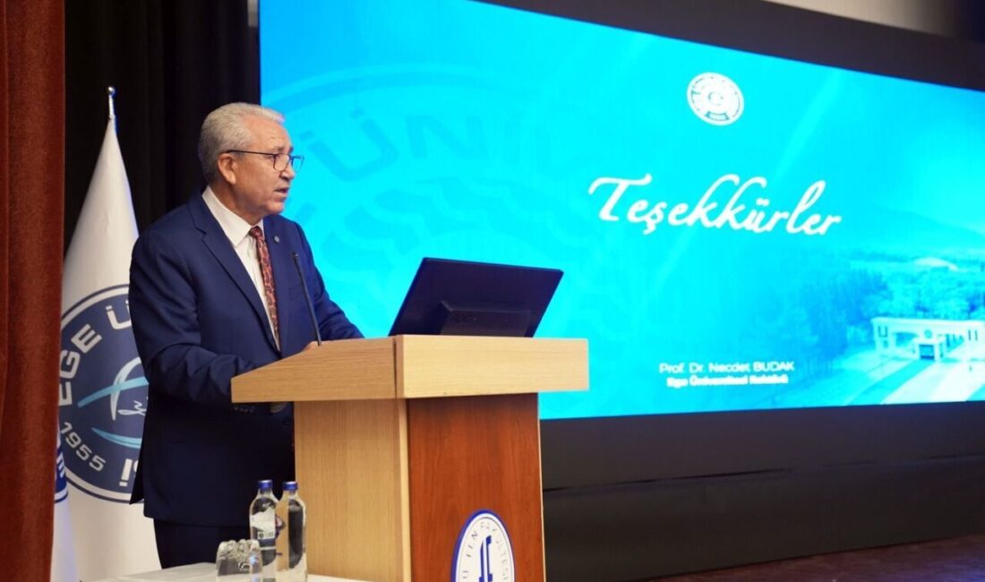 Ege Üniversitesi Rektörü Prof. Dr. Budak, Akademik Değerlendirme Toplantısı’nda Başarıları ve Gelecek Hedeflerini Açıkladı Ege Üniversitesi Rektörü Prof. Dr. Necdet Budak, üniversitenin başarılarını ve