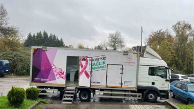Düzce Sağlık Müdürlüğü, mobil tır ile Bahçeşehir'de kanser taramaları gerçekleştirerek