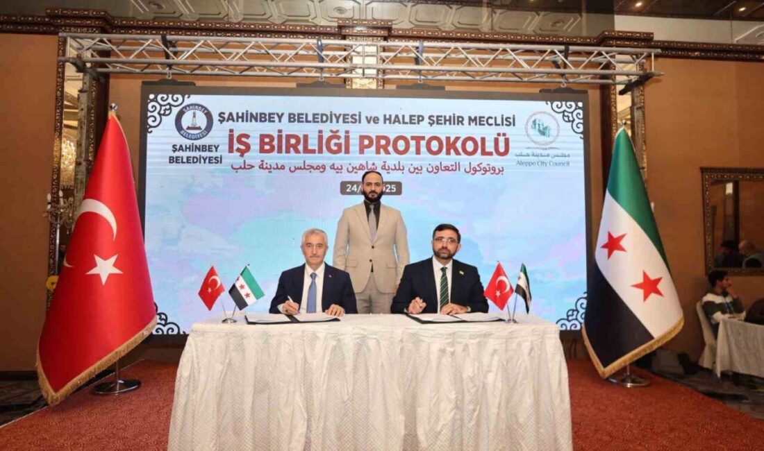 Şahinbey Belediye Başkanı Mehmet Tahmazoğlu, Halep Valisi M. Azzam el-Gharib’in