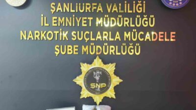 Şanlıurfa'da emniyet güçleri tarafından düzenlenen operasyonda, 1 kilo 200 gram