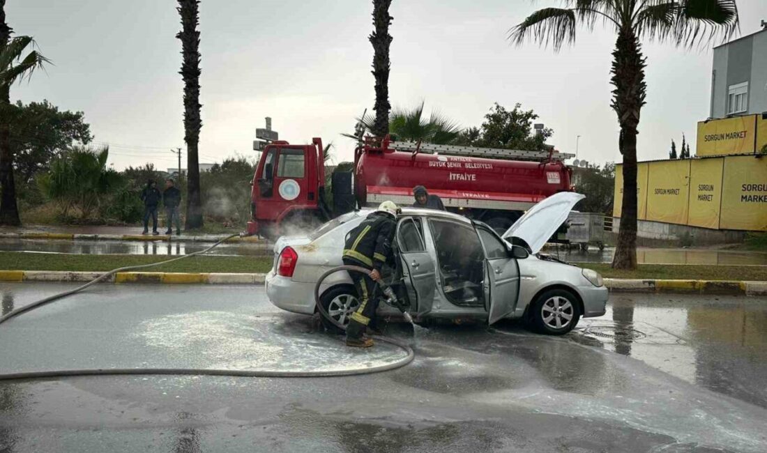 Antalya'nın Manavgat ilçesinde seyir halindeki H.K.'ya ait Hyundai otomobil, akaryakıt