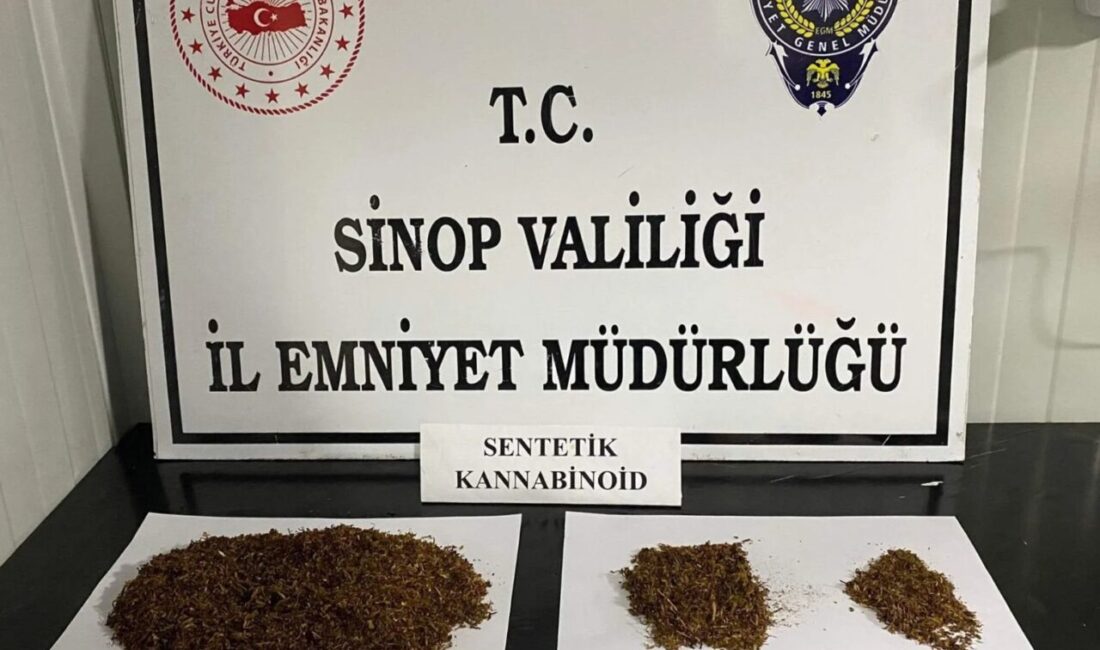 Sinop'un Boyabat ilçesinde narkotik ekiplerinin gerçekleştirdiği operasyonda 62,38 gram bonzai