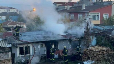 Tekirdağ’ın Ergene ilçesinde Serkan Zengin’in yaşadığı gecekonduda çıkan yangın, soba
